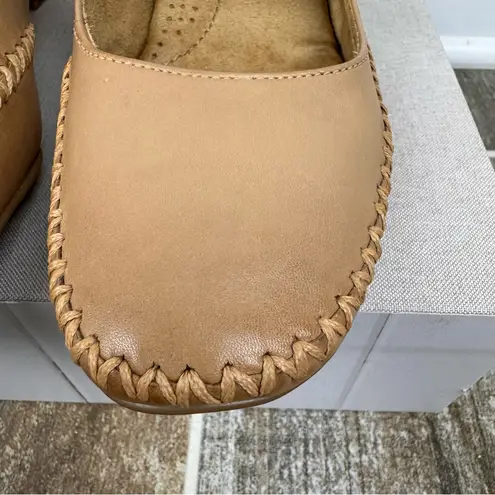 I Love Comfort Womens Mary Jane Light Brown Leather Adjustable Strap Size 6.5 Tan