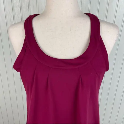 Toad & Co Alluvial Tank Top Built in Shelf Bra Women's Size Large Burgundy Red