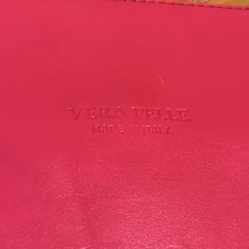 Vera Pelle  | Pink Small Crossbody Bag Purse One Size Made In Italy