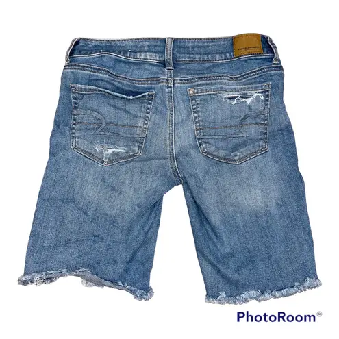 American Eagle AEO Skinny Bermuda Distressed Jean Shorts