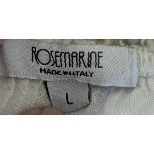 Rosemarine Made In Italy 100% Silk Floral Balloon Hem Blouse Top L Size L