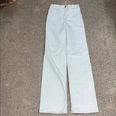 Thakoon High Waisted Straight Leg Denim Pant Ecru 2