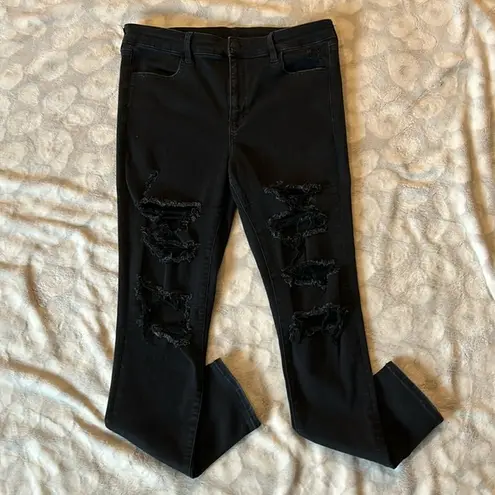 American Eagle  Next Level Stretch Hi Rise Jegging Jeans Black Size 16 Long