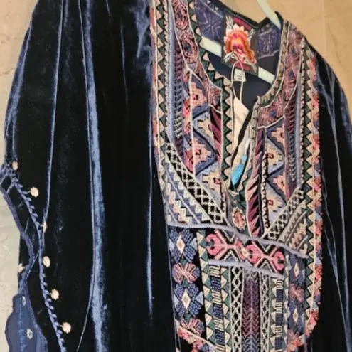 Johnny Was Nemita extremely heavily embroidered velvet Caftan/Tunic NWT RARE - Image 11