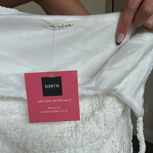 White Mini Dress With Choker Neck