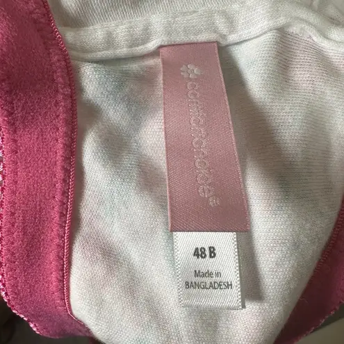 Comfort Choice Butterfly Floral Wireless Front Closure Bra Size 48B White