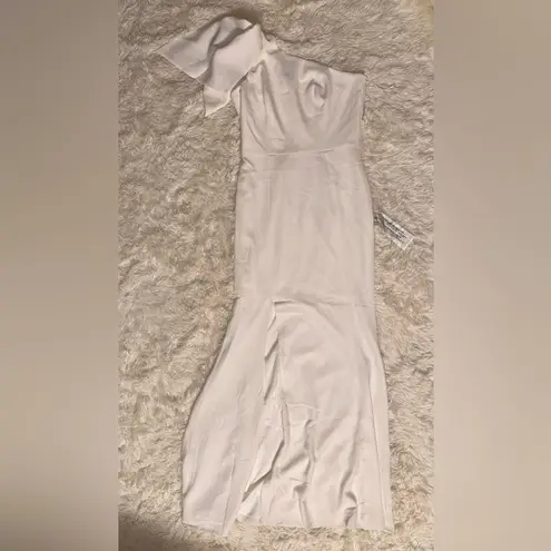 Dress the Population NWT Georgina White One Shoulder Gown size M