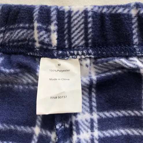 Warm & Snuggly Lounge Pants Navy Plaid M NWT Blue Size M