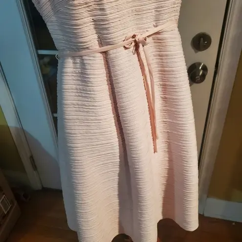 Motherhood NWOT PINK SLEEVELESS SHIFT DRESS W/LACE TOP/FULLY LINED/SIZE LARGE