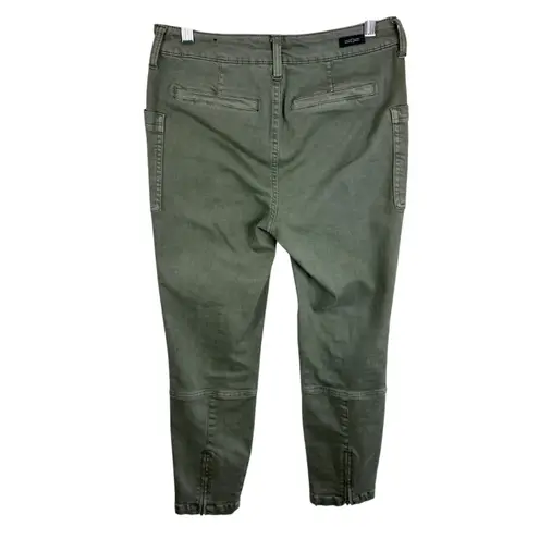 Liverpool Kylie Cropped Cargo Mid Rise Zipper Lower Leg Skinny Jeans Size 2 26 Green