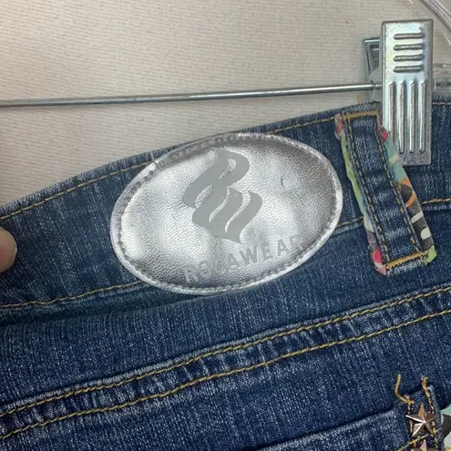 Rocawear womens 18 xl denim jeans straightleg printed logo embroidered hiphop 00