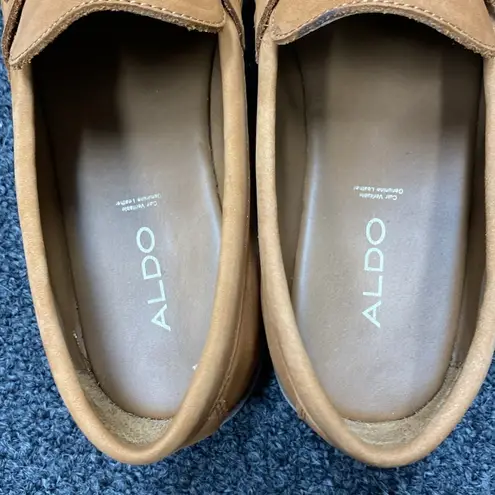 ALDO horsebit loafers brown tan 7