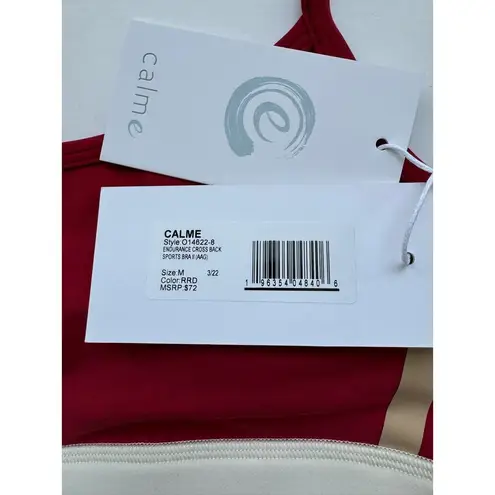 Johnny Was NWT Calme Endurance Cross Back Bra in Red Size M