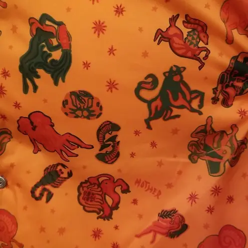 💕MOTHER💕 The Pillow Talk Patch Puffer Vest Long Distance Run Around Large NWOT