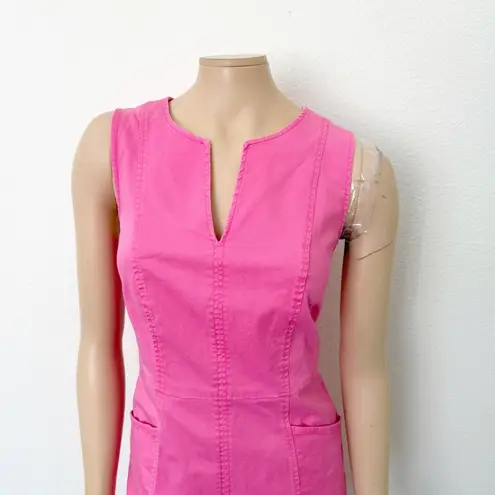 [Boden] Pink Helena Chino Sleeveless Mini Sheath Dress V