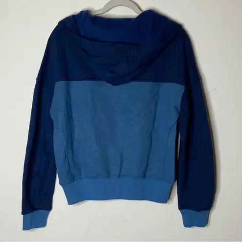 Hoka Utility Wool Blend Hoodie Pullover Blue Colorblock Sweatshirt Sweater NWOT