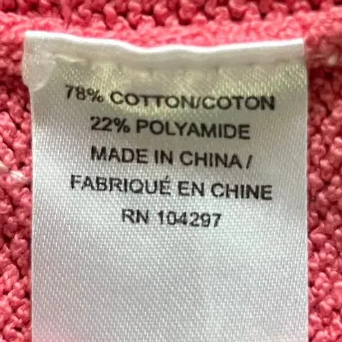 Milly of New York Pink Knit Floral Embellished Sleeveless Cotton Dress