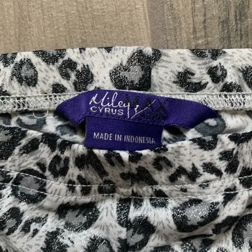 BCBGMAXAZRIA Miley Cyrus max Azria glitter leopard leggings - Image 3