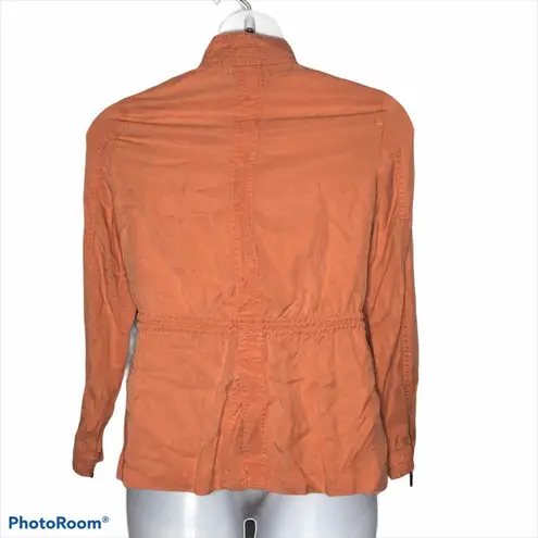 Max jeans Salmon Pink Utility Jacket Small Boyfriend Military Zip Pocket Retro