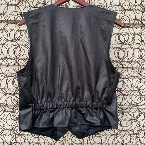 Vintage 90s Bolen cheetah tiger stripe vest MEDIUM Black