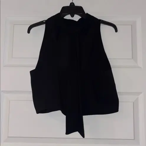 Black Halo Black Halter Crop Top