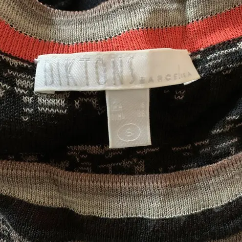 Diktons Barcelona Size 6 Multicolor Mountain Castle Artsy Midi Stretch Dress