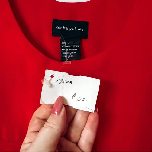 Central Park West Red Mini Sleeveless Layered Dress Size Small