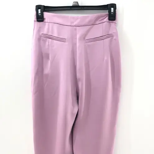 SELMACILEK Pleated High Rise Pant in Lilac Purple Size XS