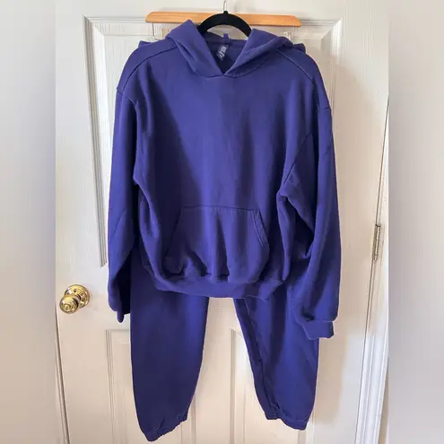SKIMS Women Concord Purple Sweatshirt Sweatpant Set Top - Large | Bottoms - Med