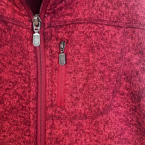 Orvis Sleeveless Fleece Knit Full Zip Sweater Vest Minimalist Conservative Large