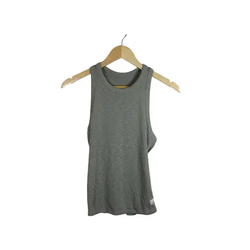 Vuori Women’s Sunrise High Neck Ribbed Tank in Dune Grey Size XS