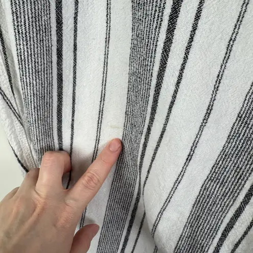 Per Se Linen Blend Cropped Pants Size 2X Striped Drawstring Vacation Coastal