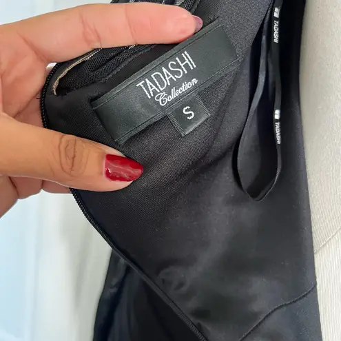 Tadashi Shoji Black Mesh Bodycon Midi Dress