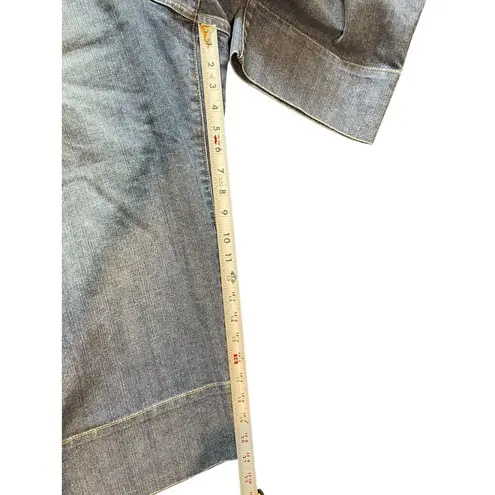 Lane Bryant  Elastic Waist Tighter Tummy Technology Crop Denim Jeans 22