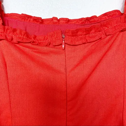 Newbury Kustom Button Front Ruffle Strap Dress Size Large