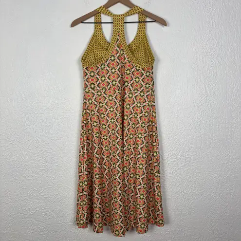 prAna Women's Printed Cali Racerback Sleeveless Dress Safari Guava Size XL