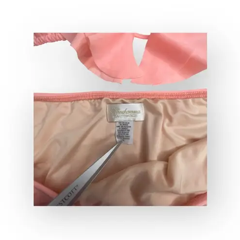 Shoshanna ☀︎︎ Flutter Halter Bikini Set with String Side Tie Detail ☀︎︎ Coral XL