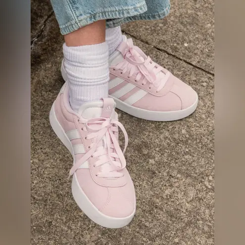 Adidas  Women's Soft Pink Sneakers - Image 4