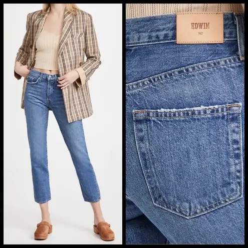 💕EDWIN💕 Cai High Waist Straight Leg Jeans Lumineer 100% Cotton Rigid 32 NWT Size undefined