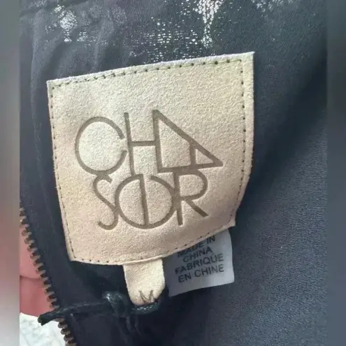 Chaser NWT  Black Lace Slip Midi Skirt with Slit Size Medium ~ Trending Fall 2025