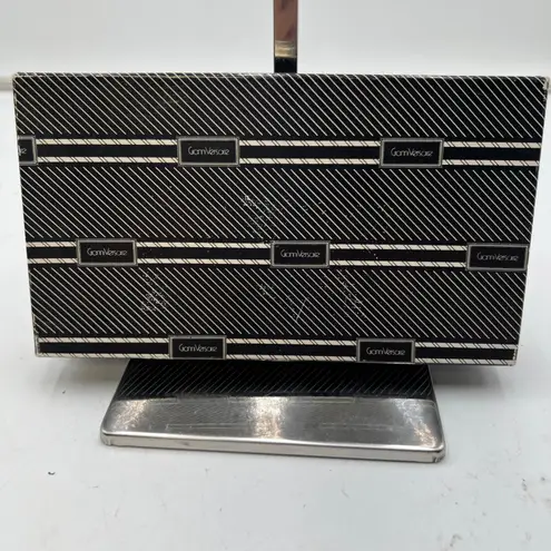 Gianni Versace Vintage Black Croc Embossed Leather Wallet with Box