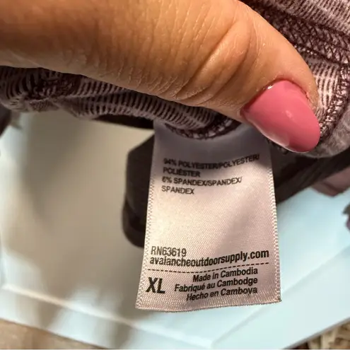 Avalanche  Womens Buttery Soft 1/2 Zip Pullover Sweatshirt Light Purple Stripe XL