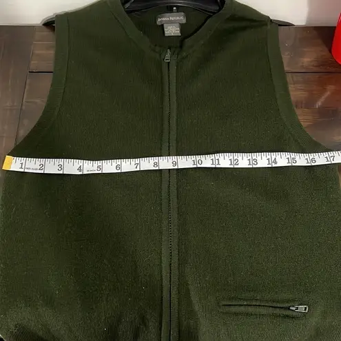 Banana Republic  Hunter Green Zip Up Vest Size Large