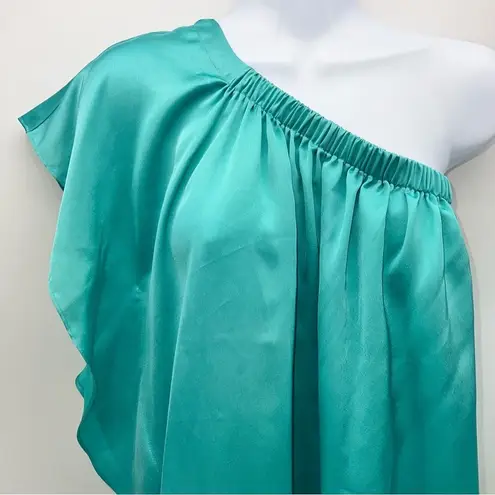 Kenneth Cole New York One Shoulder The Lovisa Blouse w/Side Ruffle