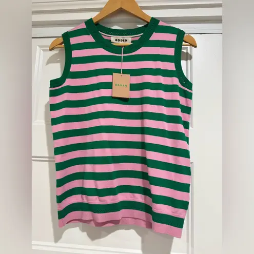 NEW! Boden Catriona Stripe Sweater Tank Green