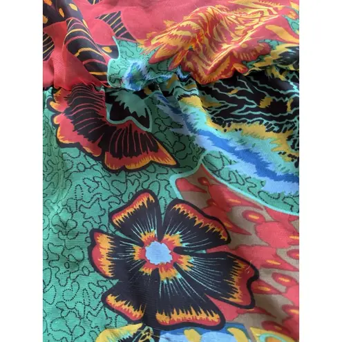 Poetry Tank Top Size Large Colorful Lightweight Flowing Artsy Polyester Lined