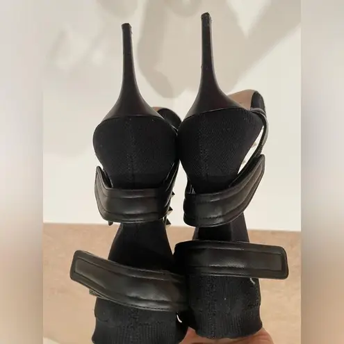 Valentino Garavani Black leather Rockstud Sock Ankle booties EU 39.5