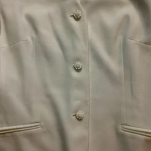 Emily Structured White Work Blazer Jacket Womens 10