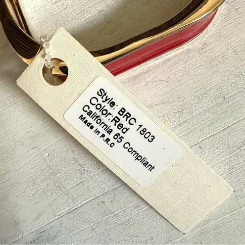 Amrita Singh red enamel square bracelet