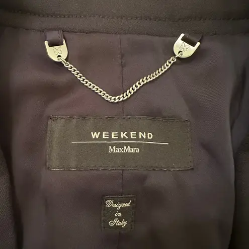 Max Mara Weekend navy blue wool blend blazer jacket size 12